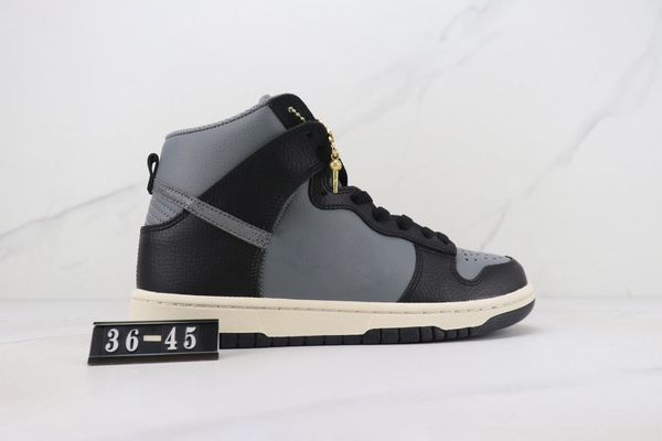 

with box 50 years high basketball shoes men women smoke grey black sneaker
