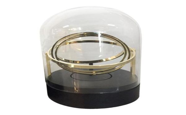 

watch boxes cases automatic single winder winder watches box storage case silent motor5261174, Black;blue