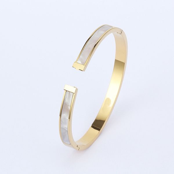 

designer bracelet gold bangle letter fashion bracelet mens cuff bracelets luxury jewelry love armband shell diamond bracelets jewelrys for w, Black