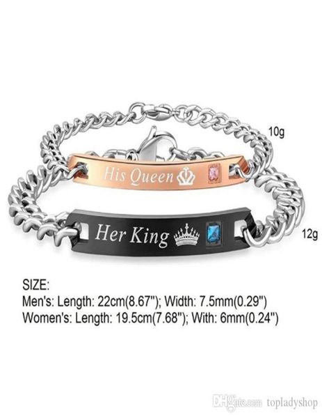 

couple bracelet bangle black bracelet europe and america queen king beast his beauty wild diamond jewelry whole2285011