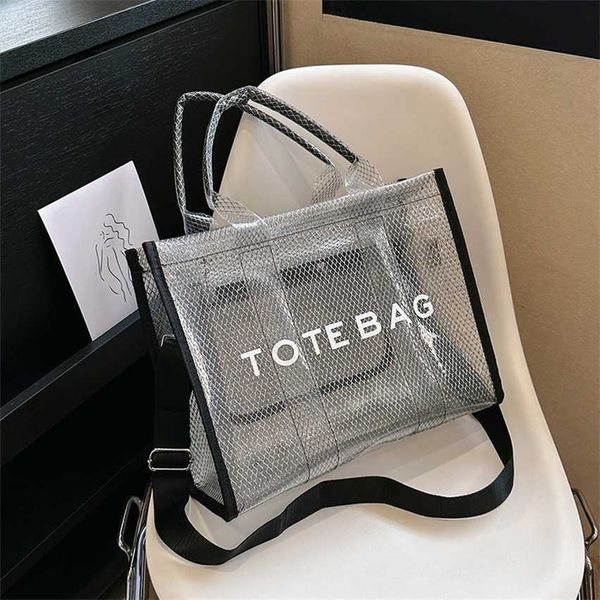 

67% off 2023 new bagdesigner summer transparent jelly women's high capacity new fashion texture handbag commuter tote bag