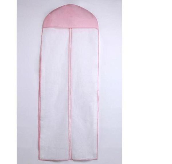 

new no signage pink white wedding evening dress dust coat storage bag6188905