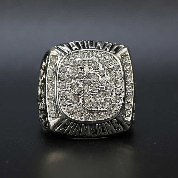 

ncaa 2004 usc university of southern california championship ring university ring, Golden;silver