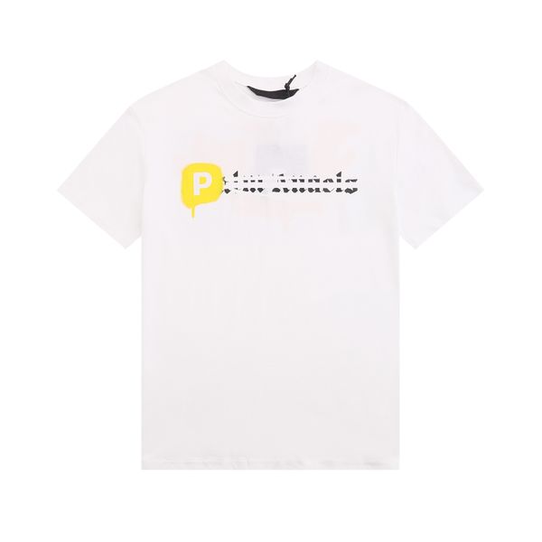 

pure cotton men's t-shirt pa new design color block letter short sleeve casual breathable wrinkle resistant tee fashion couple round ne, White;black
