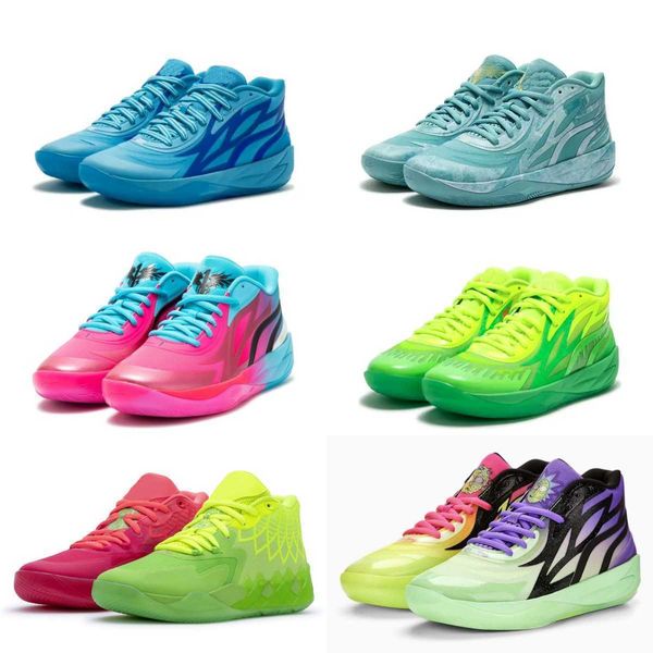 

mb2 rick morty lamelo ball mb1 kids basketball shoes for sale queen city gorange honeycomb slime lo imbalance men women sport shoe us4.5-us1, Black