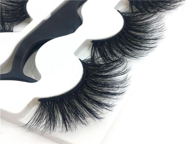 

new 3pairsset 25mm fake 3d mink eyelashes natural soft false eyelashes with eyelash tweezer big dramatic eyelashes eyelash extens7219071