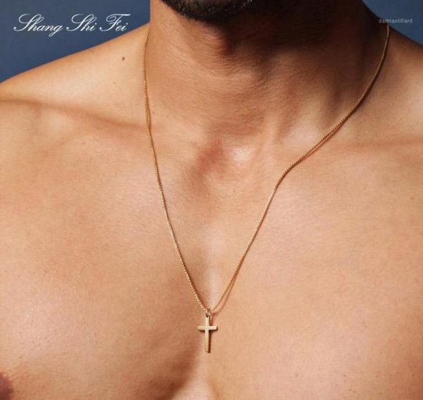 

pendant necklaces cross necklace for men men039s gold jewelry chain11521182, Silver