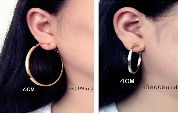 

big small gold circle square line round clip on the ear hoop for women with cushion pad non pierced fashion earrings7125663, Silver