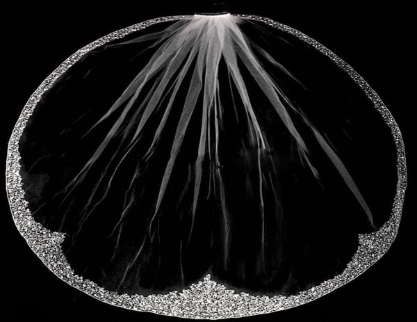 

bling bling crystals white ivory 1t bridal wedding veils elbow fingertip bridal veils with comb customized5280384, Black