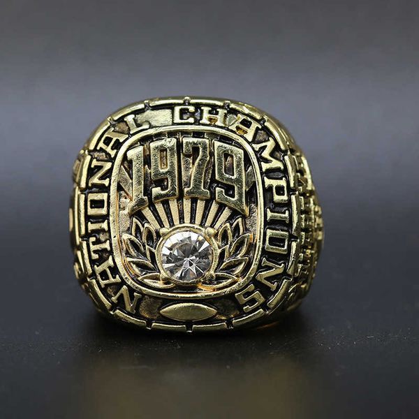 

ncaa 1979 alabama red tide championship ring, Golden;silver