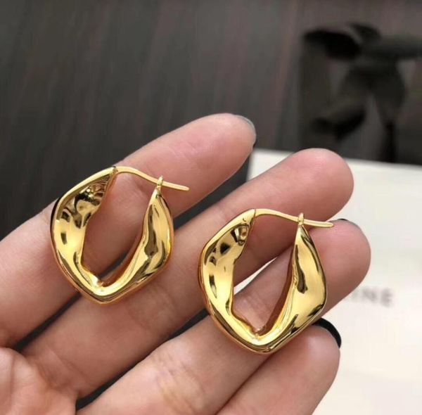 

selling explosive personality irregular plating thick gold designer earrings luxury designer jewelry women earrings7394549, Golden