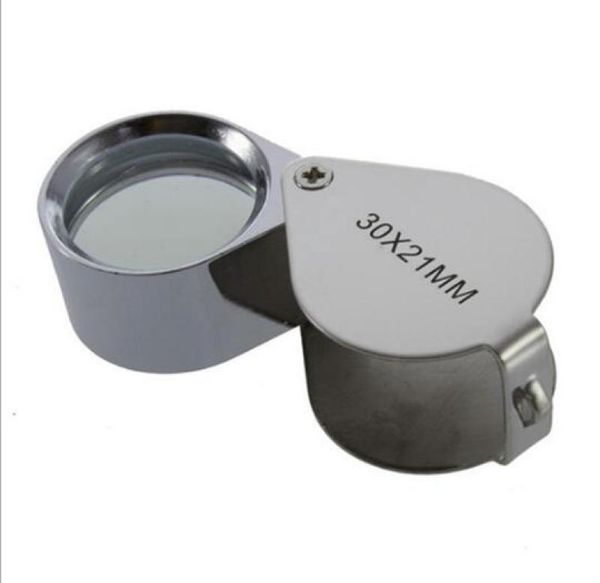

retail package 30 x 21 mm jewelers eye magnifying glass magnifier loupe pocket loupes9057775