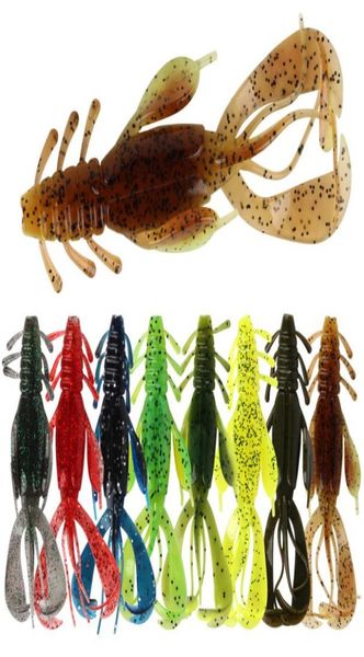 

rosewood 10pcs fishing crawfish lure silicone soft artificial bait crayfish 4in 037oz swimming shrimp for carp bass freshwater sa9577554