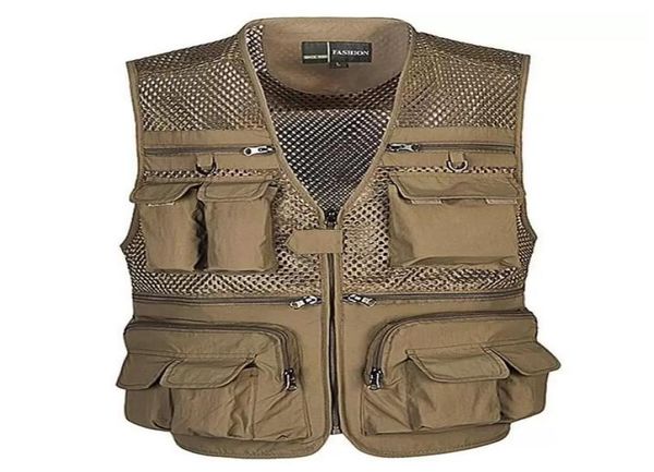 

tactical vest coat fashion men039s summer pographer waistcoat mesh work sleeveless jacket tool many pocket vest male4470624, Black;white