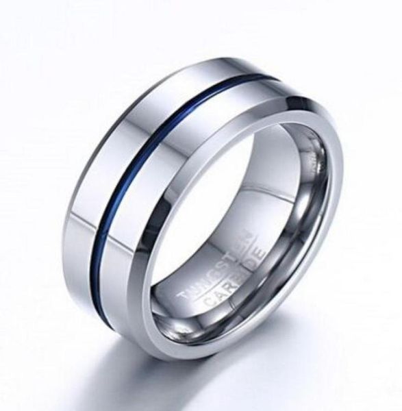 

wedding ring tungsten carbide rings for men 8mm width male wedding jewelry s usa8866292, Slivery;golden
