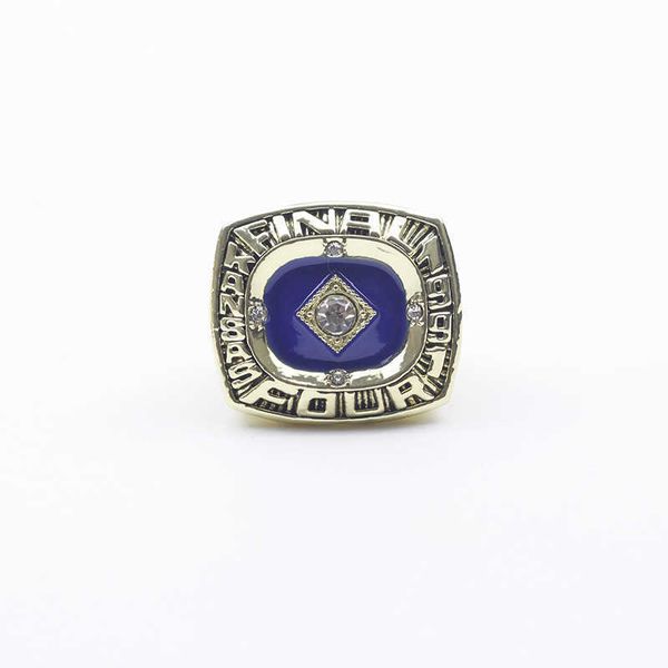 

ncaa 1991 university of kansas raven hawk basketball champion ring, Golden;silver