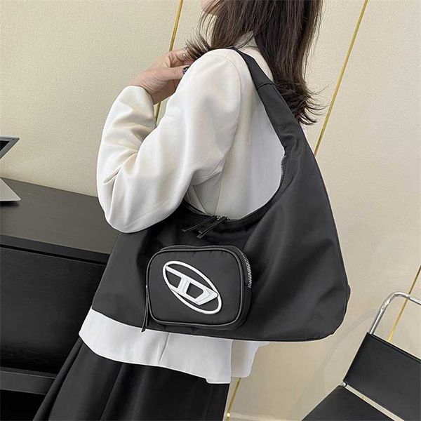 

61% off 2023 new bagdesigner small design striped nylon underarm tote new spring/summer large capacity one shoulder handheld cloud bag