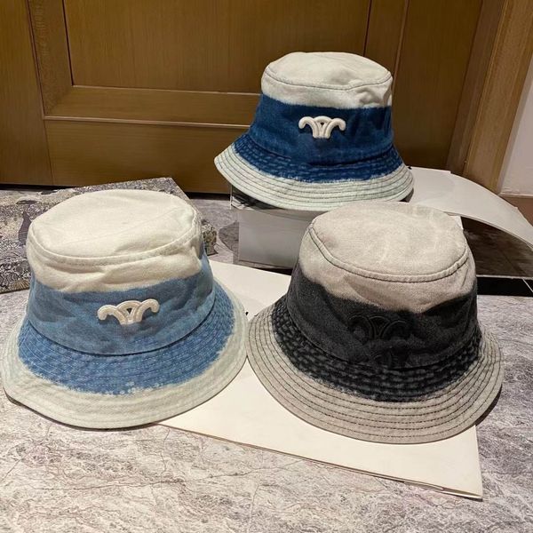 

fashion womens designer luxurys hats women designers caps classic double sided wear cowboy bucket hat, Blue;gray