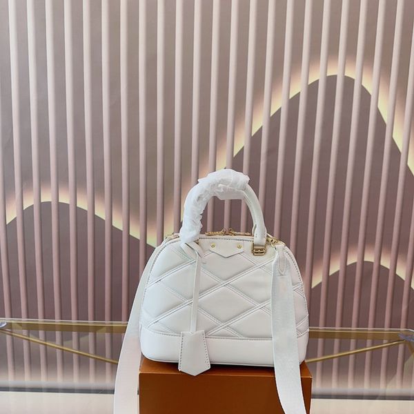 

new selling alma bb shell tote bag crossbody shoulder bags speedy 20 leather diamond lattice purse women canvas shoulder bag shell bag