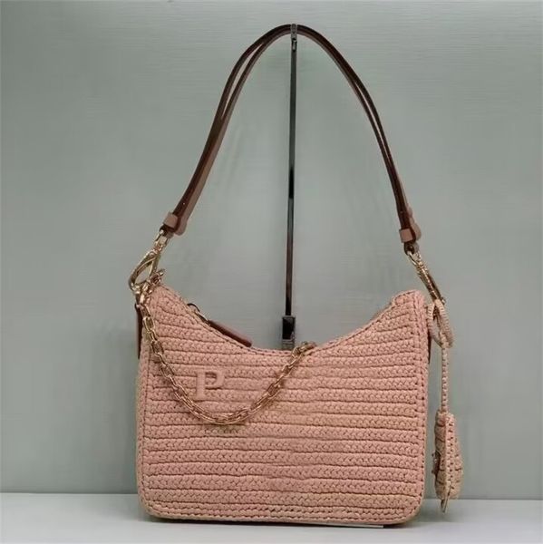 

hobo designer straw bag triangle beach bag weave soft fashion morden sac luxe classic letters luxurys handbags small key chain crossbody buc