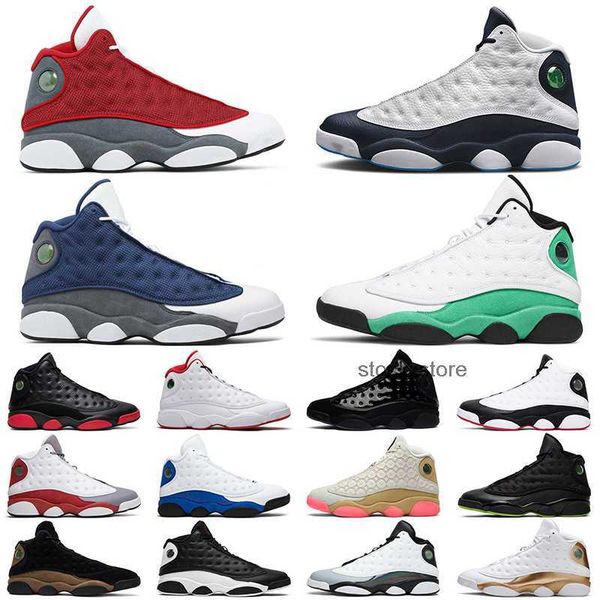 

jumpman 13s mens basketball shoes og hyper royal red flint obsidian purple grey bred chicago playoffs university gold 13 sports men women ru, Black
