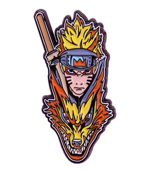 

ninetails lapel pin japan anime fans classic addition01232212109, Gray
