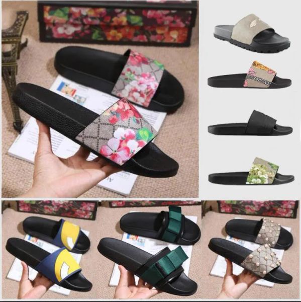 

stylish slippers tigers fashion slipper classics slides flat sandals men women designer shoes tiger cat design summer huarac bwm, Black