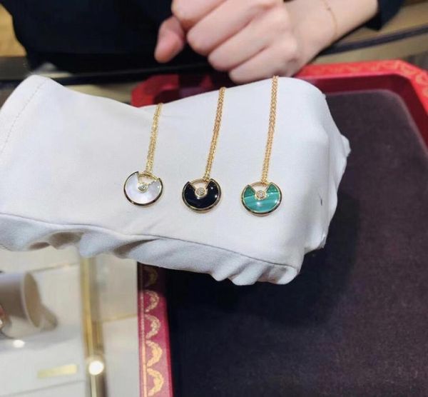 

jewelry divas dream necklaces designers fan shape necklace diamonds white pink green chalcedony small skirt female elegant jewelry1692164, Silver