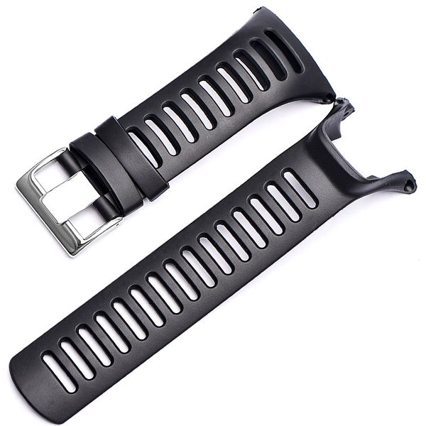 

rubber silicone watch bands for suunto ambit1 ambit 2 2r 2s ambit3 3p/3s/3r replacement watch band men's wristband accessories, Black;brown