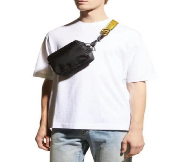 

new style mini men yellow canvas strap high shoulder bag chest bag waist bags multi purpose satchel messenger women1940866