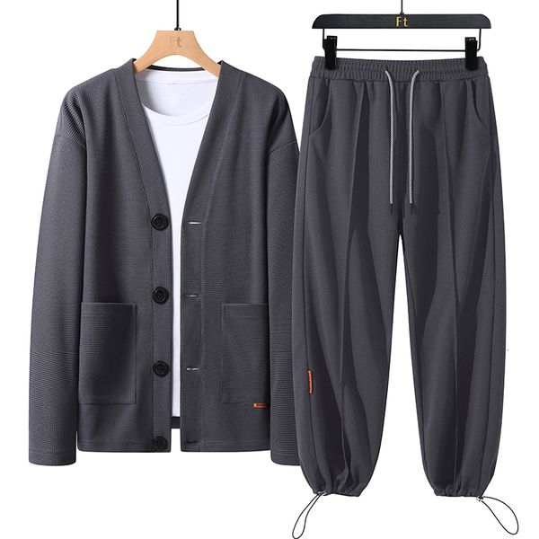 

men s hoodies sweatshirts 2023 sport suits mens cardigan sweater hoodie pants 2 piece matching sets outfit clothes for men clothing tracksui, Black