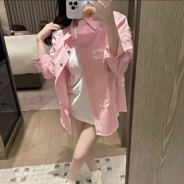 

fashion women's long sleeved shirt brand represent women's clothing designer shirt, street casual women's shirt, sun proof an, White