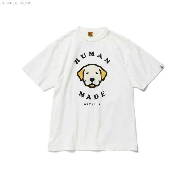 

2023 cartoon dog print human made t-shirts men women t shirt human made tees anime tshirt streetwear, White;black