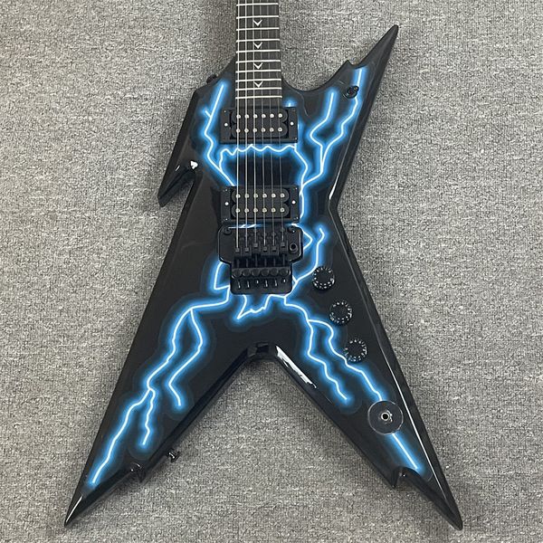 

wash dim 333 dimbag darrell bluel electric guitar floyd rose tremolo bridge & whammy bar black hardware star inlay