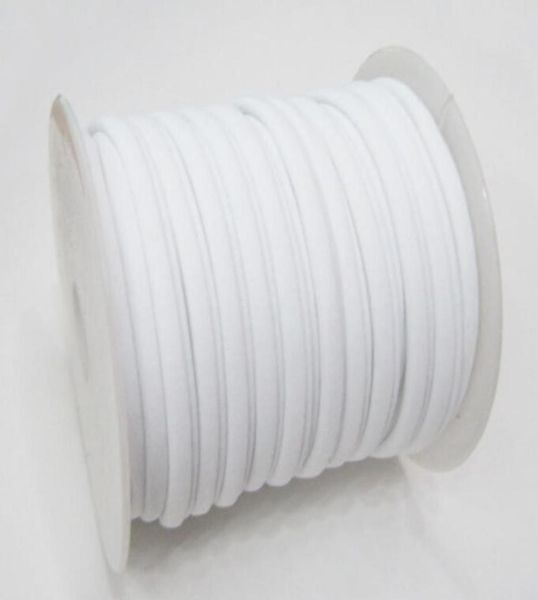 

30colors 5mm 20m row elastic lycra cord stitched round lycra cord lycra strip for neckalace and bracelet9662185, White;red