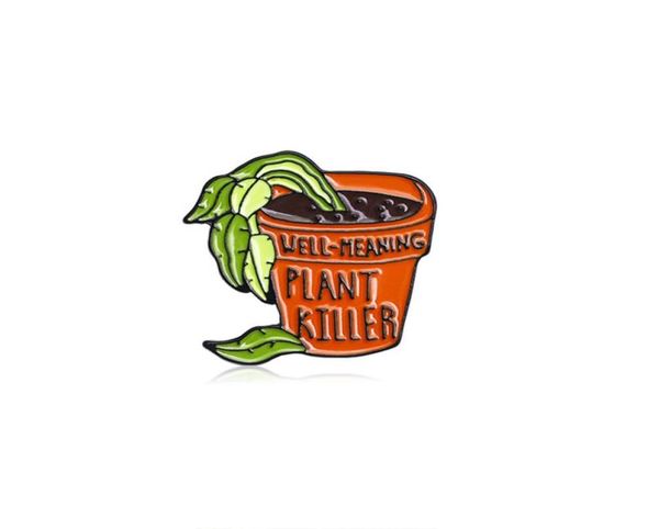 

collection enamel pin brooches badge bag clothes lapel women men jewelry gift plant killer1998241, Blue