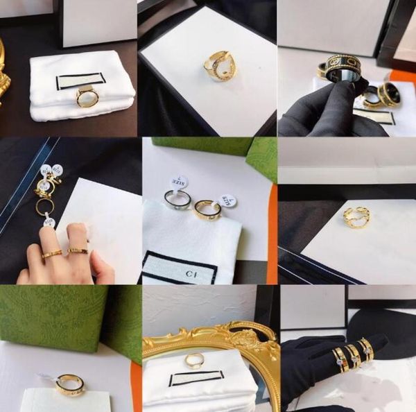 

9style classic luxury jewelry designer rings women love wedding supplies diamond 18k gold plated stainless steel ring fine finger 4646842, Silver