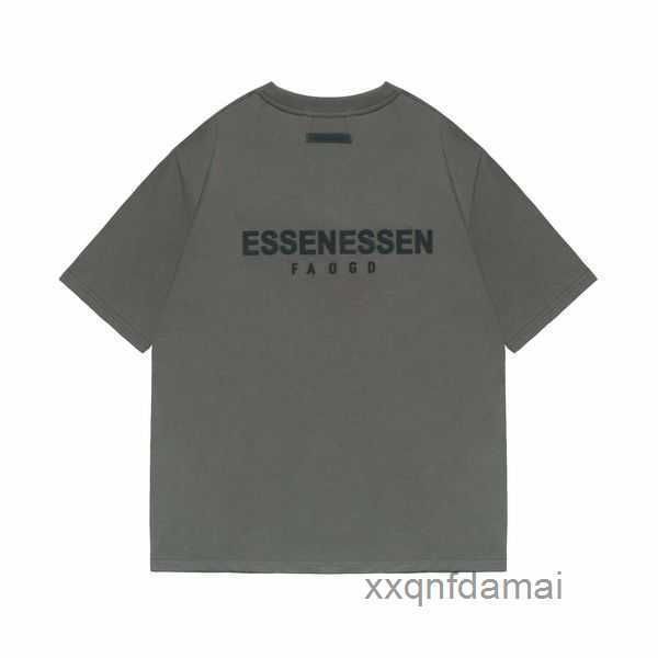 

designer mens t shirts women tshirt essentail essent shorts t-shirt men casual printed sports tshirts essentiel high street loose short slee, White;black