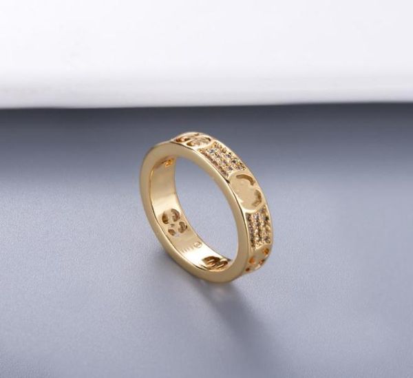 

designer stones fashion ring luxury men039s and women039s rings gold couple couples highquality jewelry simple personality9940288, Silver