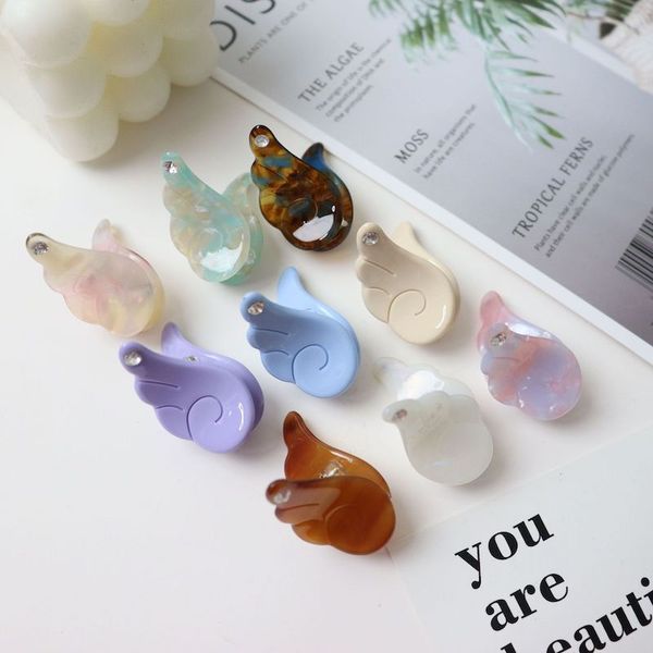 

fashion wing shape hair pins wholesale creative children hair clips plastic mini cute hairpins for bangs, Black;brown