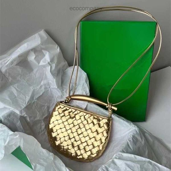 

designer sardine bag handbag woven portable dumpling solid color metal handle casual one shoulder cross body women's us9s