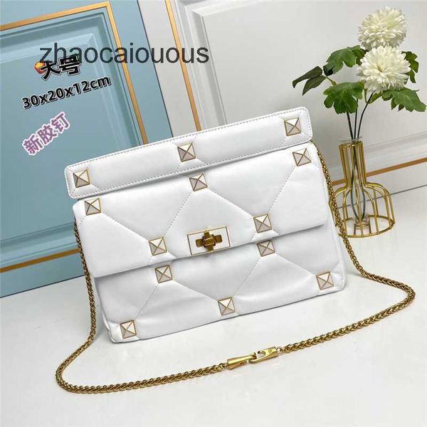 

fashionable valentins designer bag beach bags rivet women luxury handbags handbags classic cowhide bag crossbody large capacity handbag th3x
