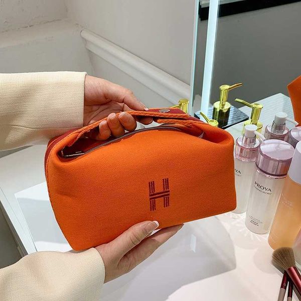 

new korean canvas makeup bag netizen portable large capacity cosmetic storage bag travel bag wash bag
