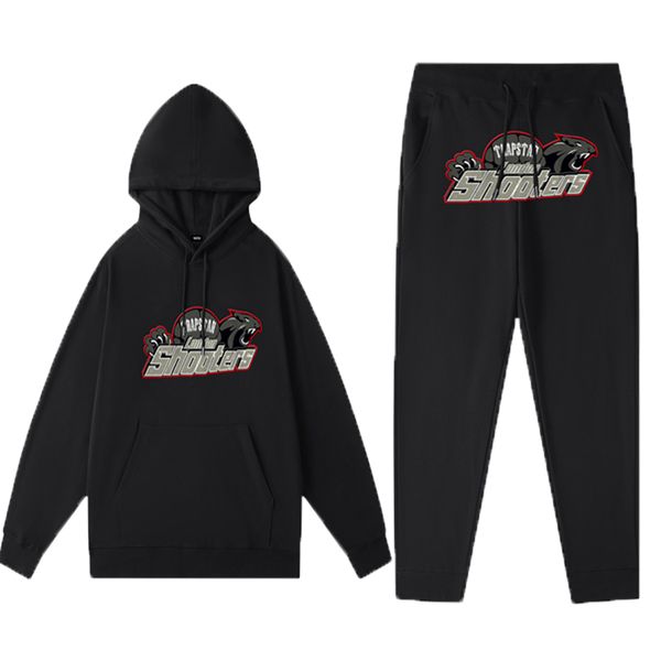 

luxury new hoodie mens jacket trapstar tracksuit mens tracksuit man designer hoodie designer clothe men hoodie sportswear track suit cotton, Black