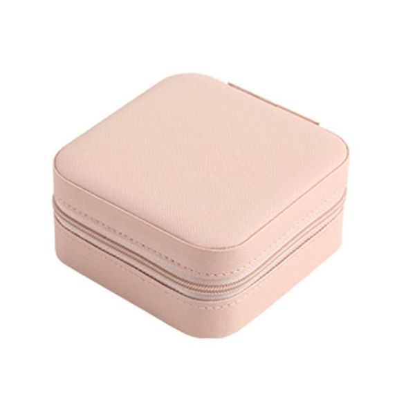 

portable small jewelry box women travel jewellery organizer pu leather mini case rings earrings necklace holder display storage6254314, Black;white