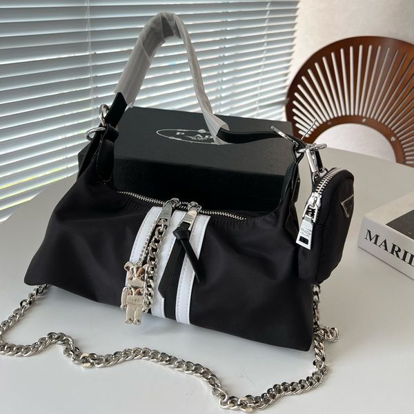 

designer bag shoulder bag luxury handbags clutch flap women check velour thread purse square stripes underarm bag with box gift