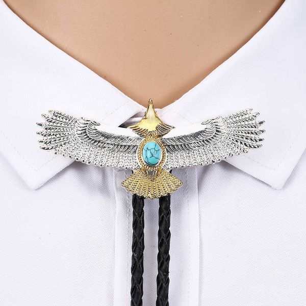 

bolo ties western cowboy bolo tie silver gold natural turquoise leather collar rope casual clothing accessories hkd230719, Red
