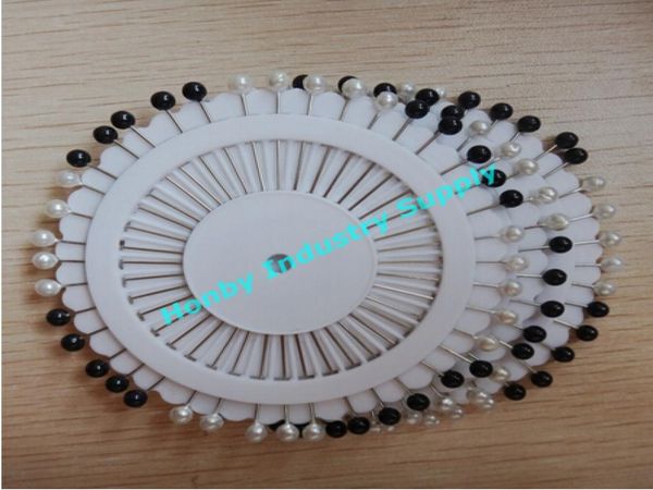

38mm black and white vintage color ball head sewing pin 40 pins per wheel 24 wheels per pack6890596, Silver