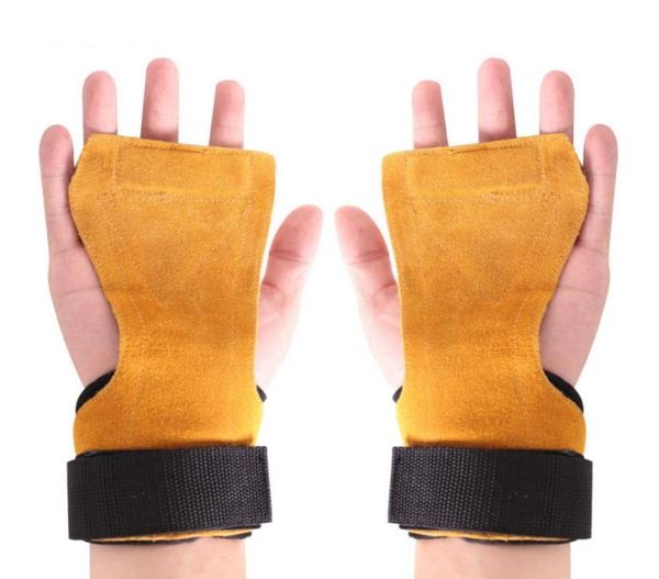 

1 pair fitness safty pad antislip antirust hand grips pad palm protect wrist support wrap gloves training accessories new1262156, Black;red