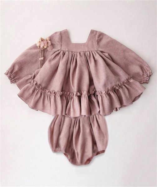 

princess baby girls clothes sets summer spring linen cotton girls blouse bottom shorts 02 y baby girl clothing outfits 2205192162409, White